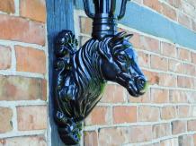 Wandlamp met paardenhoofd - aluminium - zwart/groen