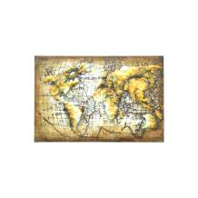 Metalen wandornament - wereldkaart in 3D - 120 x 80 cm