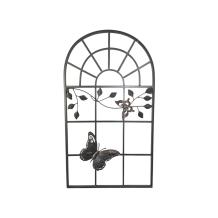 Metalen venster - vlinder - oud bruin - rustieke decoratie