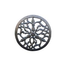Wandornament rond, gesneden, zwart-bruin