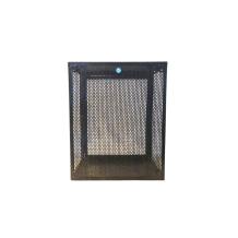 wandvitrine kast metaal zwart met acrylaat glas