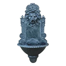 Wandfontein leeuw - gietijzer -zwart - 75 cm - klassiek
