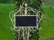 Krijtbord - antieke stijl - wit smeedijzer - schoolbord