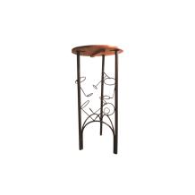Exclusieve wijn-bijzettafel, plek voor 6 flessen, ijzer en hout