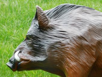 Sanglier - statue en polystone - 100 cm - en couleur