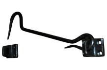 Kajüten-Verschluss als Windhakenbefestigung, Eisen, schwarz, 28 cm