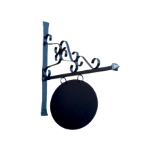 IJzeren winkelbord - zwart geschilderd - romantisch