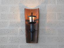 Wanddekoration - Dachziegel mit Fackel - Laterne - rustikal