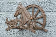 Cheval - support de tuyau d'eau en fonte - style campagnard