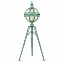 XL windlicht op driepoot – vintage groen – metaal – 145 cm