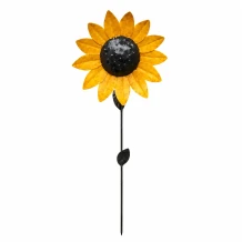 Grote zonnebloem tuinsteker - metaal - 110 cm - decoratief