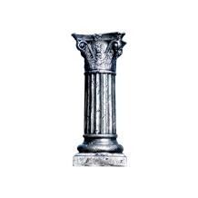 Sokkel - polystone zuil - 81 cm - zilverkleurig - glans