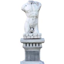 Mannelijke torso - op sokkel - steen - 100 cm - klassiek