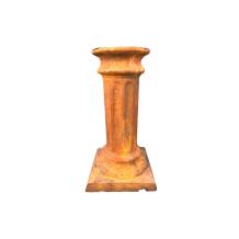 Stenen zuil - rond - 48 cm - oxide afwerking - vierkant voet