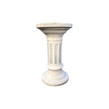 Ronde zuil - steen - 62 cm - klassieke uitstraling - wit