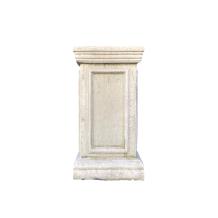 Vierkante zuil - steen - 46 cm - strakke lijnen - wit