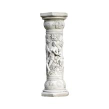 Ronde sokkel - steen - 80 cm - klassiek tafereel - in detail