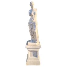 Venus van Milo - op sokkel - steen - 160 cm - klassiek wit