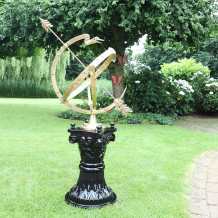 Colonne ronde - aluminium - 39 cm - noir brillant - détaillée