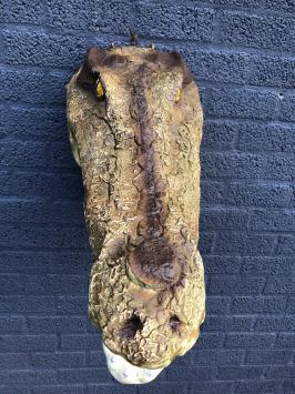 Krokodillenkop - polystone - 72 cm - gedetailleerd