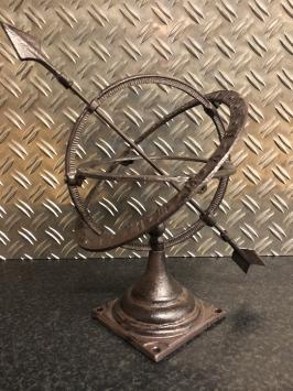 Cadran solaire – décoration en fonte – marron classique – 32 cm