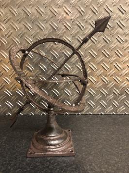 Cadran solaire – décoration en fonte – marron classique – 32 cm