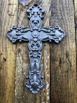 Kruis gemaakt van gietijzer, tuinbeeld / decoratie