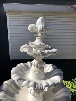 Fontaine de jardin à 4 vasques – 210 cm – pierre massive