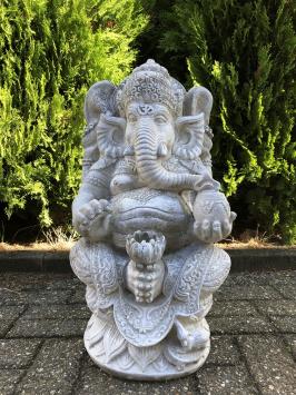 Ganesha - Steinstatue - 68 cm - klassisch weiß - Hinduismus