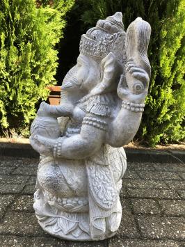 Ganesha - Steinstatue - 68 cm - klassisch weiß - Hinduismus