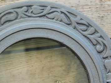 Porte de four en fonte - porte de poêle - avec vitre - semi-circulaire