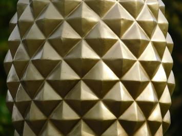 Ananas - polystone beeld - 68 cm - goudkleurig - in detail