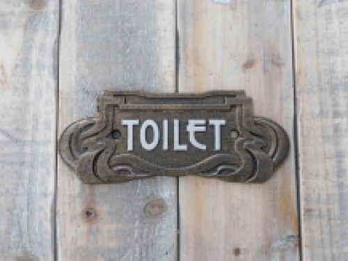 Toilettenschild aus Gusseisen, Toilettenschild im Jugendstil