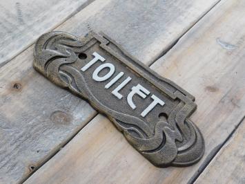 Toilettenschild aus Gusseisen, Toilettenschild im Jugendstil
