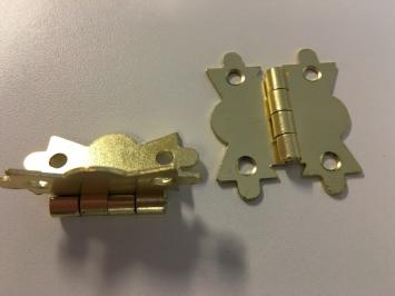 Metalen scharnieren sier setje - messing-glans-kleur
