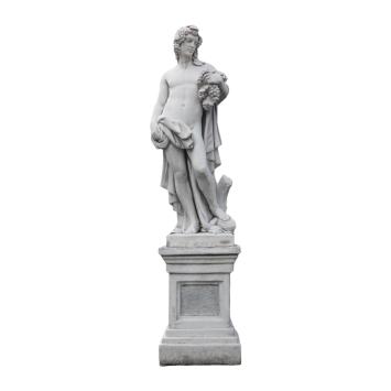 Bacchus - stenen beeld - 144 cm - klassiek wit - Romeins