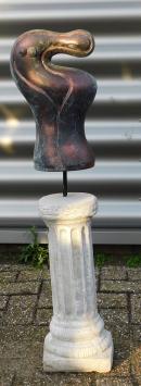 Abstract Spirit - auf Sockel - Stein - 92 cm - Kupferoptik