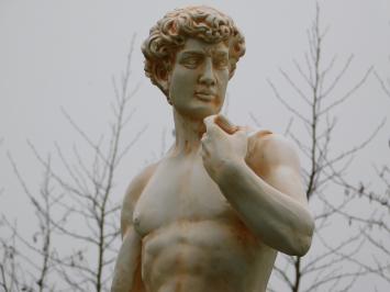 David - Polystone-Statue - 110 cm - klassischer Stil - weiß