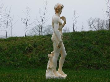 David - Polystone-Statue - 110 cm - klassischer Stil - weiß