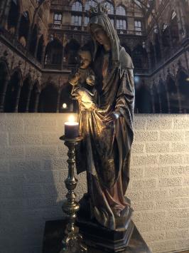 Maria met Jezus - polystone beeld - 130 cm - old-look
