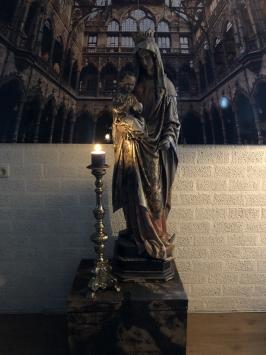 Maria met Jezus - polystone beeld - 130 cm - old-look
