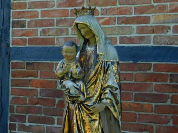 Maria met Jezus - polystone beeld - 130 cm - old-look