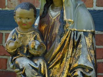 Maria met Jezus - polystone beeld - 130 cm - old-look