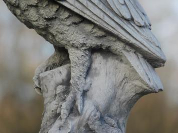 Eule auf Baumstumpf - Tierstatue aus Stein - 37 cm - klassisch