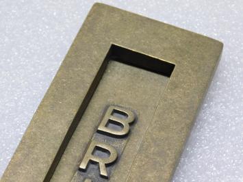 Boîte aux lettres « lettres » - verticale - laiton antique - porte d'entrée