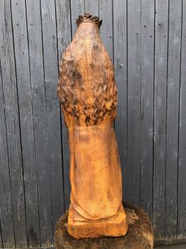 Moeder Maria / Mother Mary met jezus, groot gietijzeren beeld, PRACHTIG.