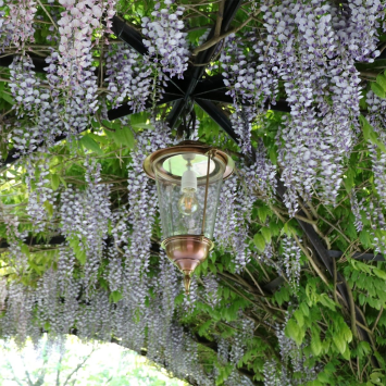 Lampe suspendue 'Sneek' bronze - sur chaîne - 54 cm - classique