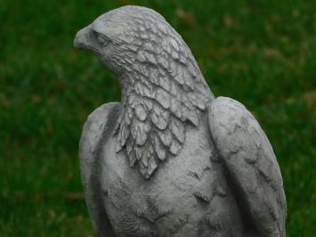 Falke - Tierstatue aus Stein - 50 cm - weiß mit grau