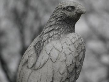 Falke - Tierstatue aus Stein - 50 cm - weiß mit grau