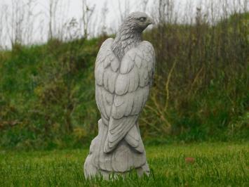 Falke - Tierstatue aus Stein - 50 cm - weiß mit grau
